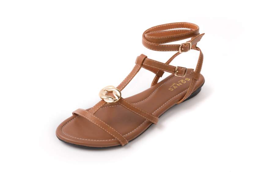 Sandales CRUISE, cuir camel, With My Sands, 90 €