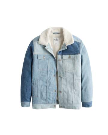 Veste doublée de sherpa hollister hot sale