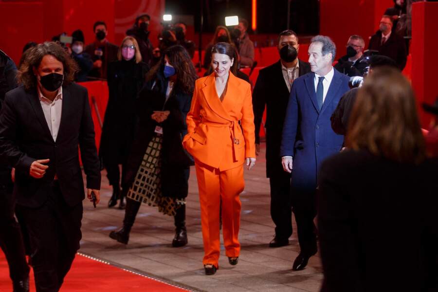 Juliette Binoche et Vincent Lindon, sur le tapis rouge de la première du film "Avec amour et acharnement" lors de la 72ème édition du festival international du film de Berlin le 12 février 2022.