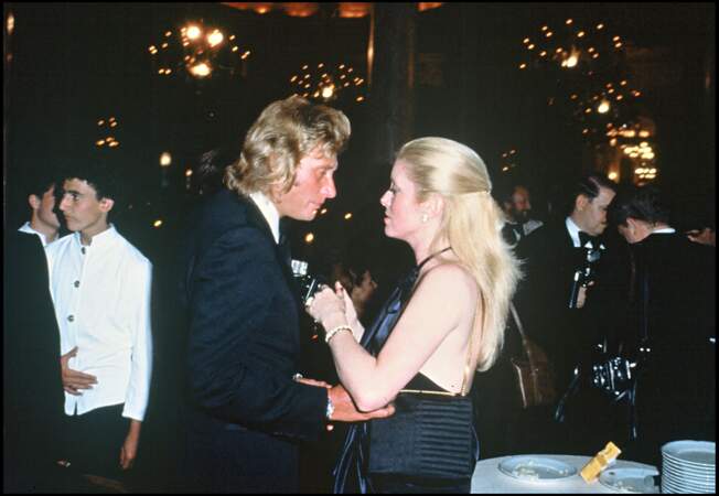 Johnny Hallyday et Catherine Deneuve au festival de Cannes en 1979