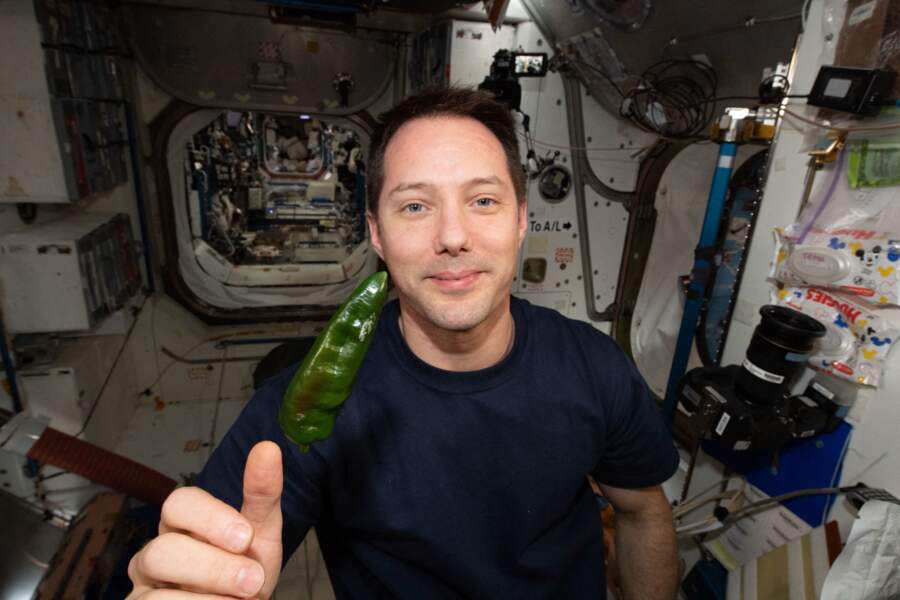 Thomas Pesquet en octobre 2021 avec l'ISS 