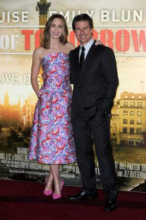 Tom Cruise et Emily Blunt à la première du film "Edge of Tomorrow" à Londres le 27 mai 2014.