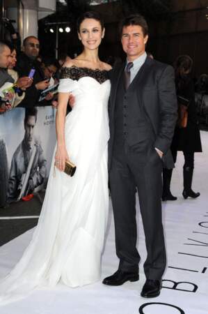 Olga Kurylenko et Tom Cruise à la premiere du film "Oblivion" a Londres, le 4 avril 2013.
