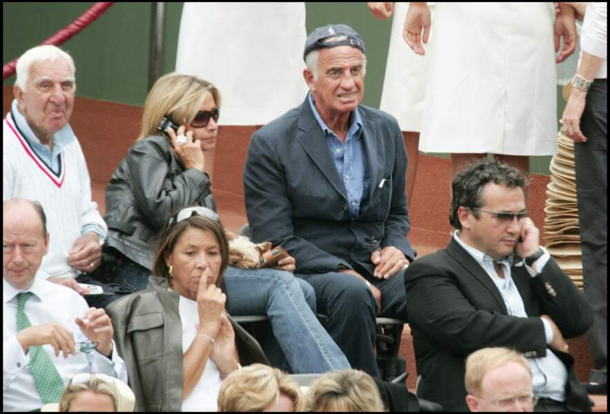 Jean-Paul Belmondo et Natty à Roland Garros à Roland Garros le 1er juin 2005