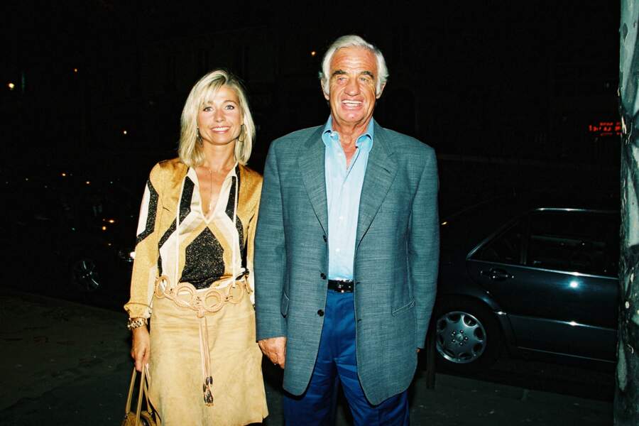 Natty et Jean-Paul Belmondo à Paris, en 2000