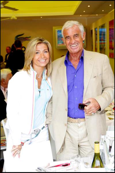 Natty et Jean-Paul Belmondo à Roland Garros le 23 mai 2005