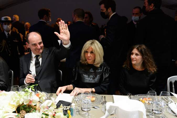 Brigitte Macron et Jean Castex au dîner du Crif
