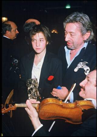 Serge Gainsbourg et sa fille Charlotte en 1986