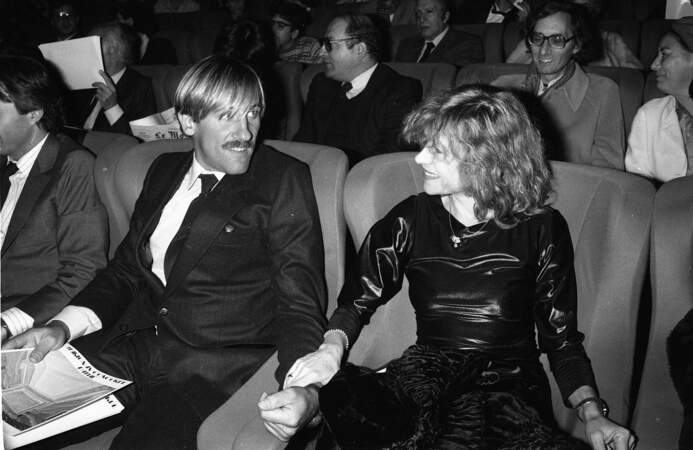 Gérard Depardieu et sa femme Elisabeth lors de la Première du film "Les compères" (1983)