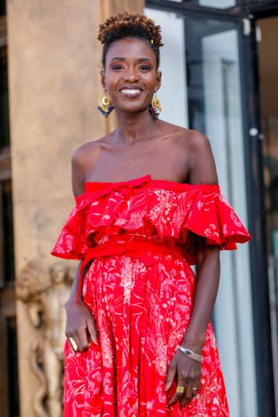 Rokhaya Diallo au défilé femme Giambattista Valli Automne/Hiver 2022/2023 lors de la Fashion Week de Paris, France, le 7 mars 2022