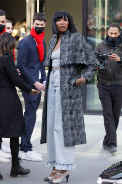 Venus Williams au défilé de mode Chanel automne-hiver 2022-2023 au Grand Palais Ephémère à Paris le 8 mars 2022.