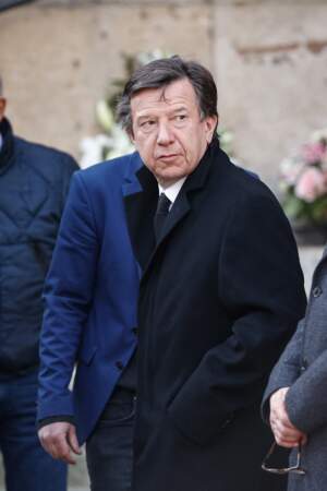 Gilles Pelisson arrive aux obsèques de Jean-Pierre Pernaut en la Basilique Sainte-Clotilde à Paris le 9 mars 2022.