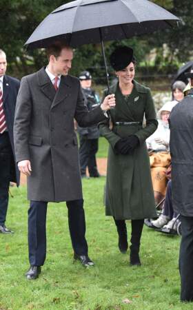 Kate Middleton et son manteau Sportmax, le 25 décembre 2015