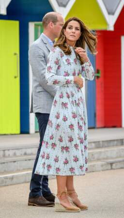 La robe à fleurs Emilia Wickstead, portée par Kate Middleton le 4 août 2020