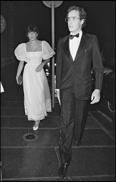 Le prince Albert et sa soeur Stéphanie de Monaco à une soirée dans Paris en 1981