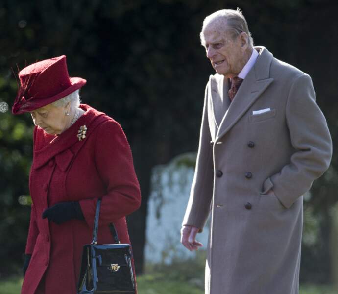 Le 4 février 2018, la reine Elisabeth II et le prince Philip près de Sandringham.