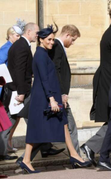 Meghan Markle avec un sac Givenchy pour le mariage d'Eugenie d'York