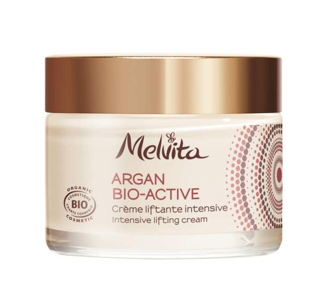 Crème liftante intensive Argan Bio Active, Melvita, 37€ les 50ml en boutique Melvita, (para)pharmacie, magasins bio et sur melvita.com