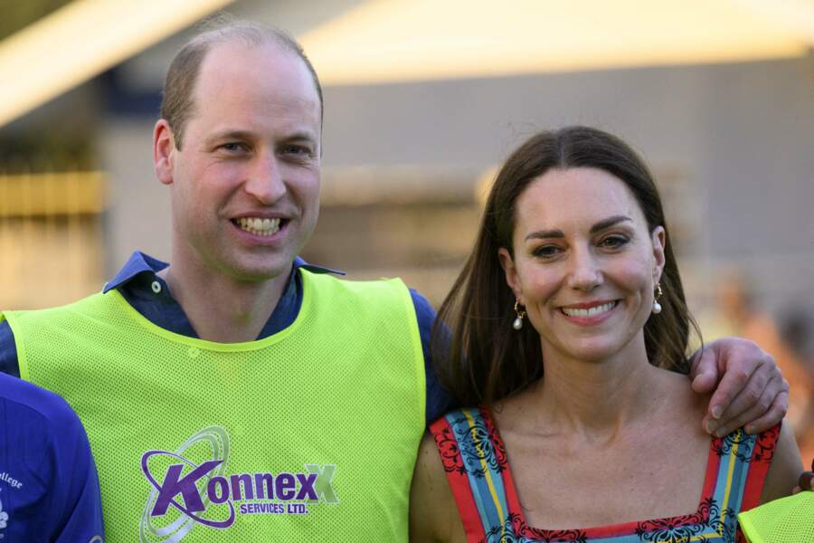 Le prince William et Kate Middleton, duc et duchesse de Cambridge, lors d'une visite à Trench Town à Kingston