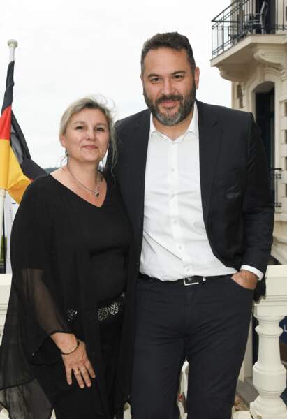 Bruce Toussaint et sa femme Catherine lors de l'inauguration de l'hôtel Barrière Le Grand Hôtel Dinard, le 15 juin 2019