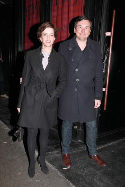Nathalie Renoux et son époux Matthieu Neau aux 25 ans de M6 à Paris, le 8 mars 2012