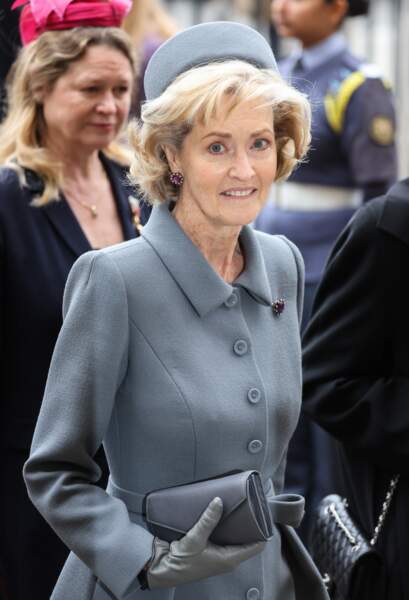 Penelope Knatchbull, Comtesse Mountbatten de Birmanie, arrive à la cérémonie en hommage au Prince Philip, à l'abbaye de Westminster, à Londres, le mardi 29 mars 2022.