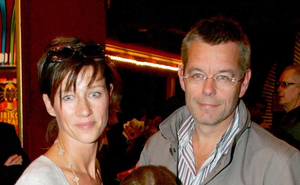 Carole Gaessler et son mari Franck à la générale de la comédie musicale "Kirikou & Karaba" à Paris, en 2007