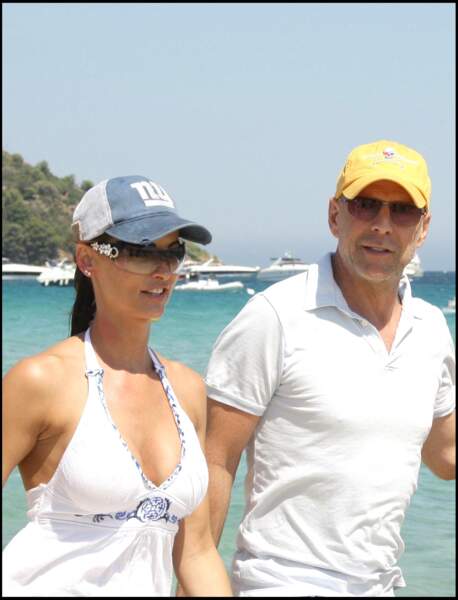 Bruce Willis et Karen McDougal, à St Tropez en 2007