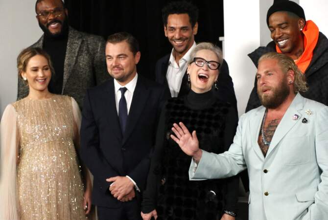 Meryl Streep et le casting du film "Dont Look Up : Behind the Scenes" à New York, le 5 décembre 2021.