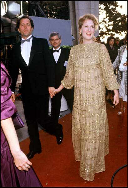 Meryl Streep et son mari Don Gummer lors de la cérémonie des Oscars en 1983.