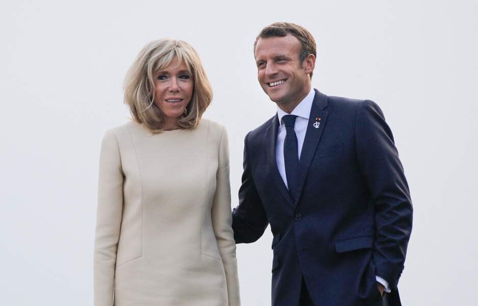 Emmanuel et Brigitte Macron lors du G7 à Biarritz, France, le 24 août 2019.
