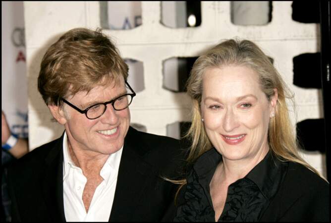 Meryl Streep et Robert Redfort à la première du film "Lions et Agneaux", à Los Angeles en 2007.