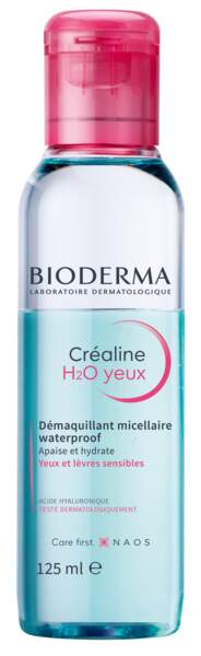 Créaline H2O démaquillant biphase micellaire yeux et lèvres, Bioderma, 15,90€ les 125ml en pharmacies et parapharmacies 