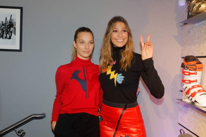 Ilona Smet et Laury Thilleman à l'inauguration du flagship store Rossignol à Paris, le 22 octobre 2018.