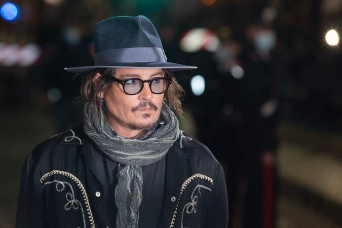 Johnny Depp lors de la 16e édition du festival du film de Rome, le 17 octobre 2021.