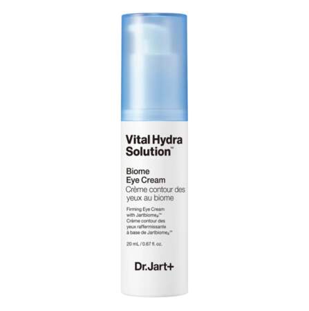 Vital Hydra Solution™ de Dr.Jart+, crème contour des yeux au Jartbiome qui hydrate et rééquilibre le microbiome pour estomper cernes et poches. 39€ les 20ml chez Sephora