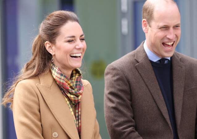Le prince William et Catherine Middleton ors de l'ouverture officielle du nouvel hôpital Balfour des Orcades à Kirkwall, Ecosse, le 25 mai 2021.