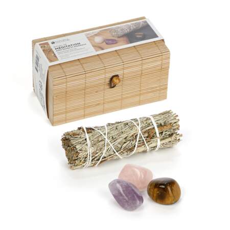 Coffret de méditation en bois de bambou, Nature et Découvertes, 24,95€