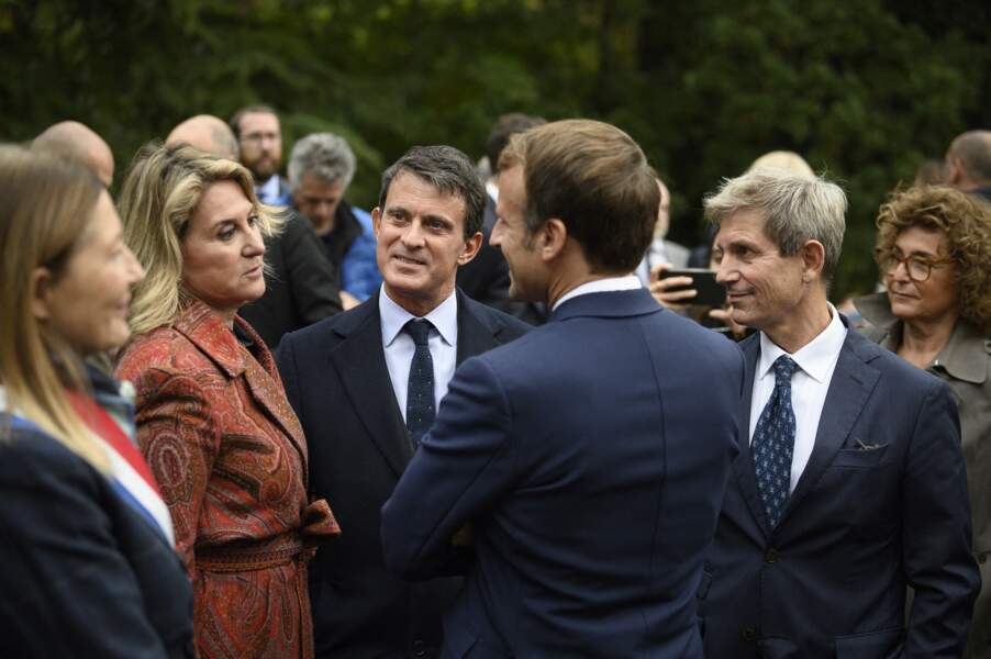Susana Gallardo et Manuel Valls avec Emmanuel Macron