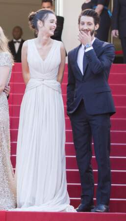 Charlotte Le Bon et Pierre Niney présentent "Inside Out" (Vice-Versa) lors du 68 ème Festival International du Film de Cannes. Le 18 mai 2015.