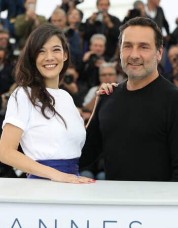 Gilles Lellouche et son ex compagne, Mélanie Doutey au photocall du film "Le grand bain" au 71ème Festival International du Film de Cannes. Le 13 mai 2018.