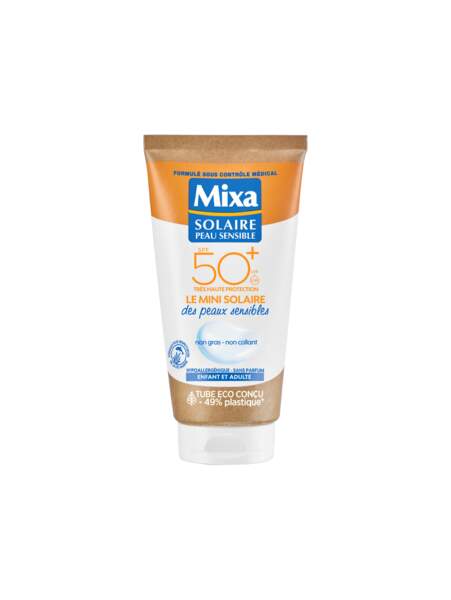 Le mini solaire des peaux sensibles, Mixa, 5,90 €.