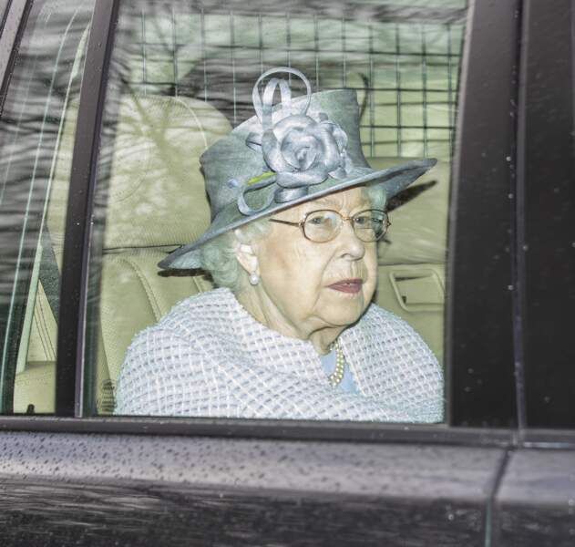 La reine Elizabeth II,  à l'Eglise "All Saints Church", à Windsor, le 8 mars 2020. 