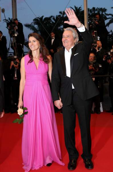 Aurelie Filippetti et Alain Delon au Festival de Cannes le 25 mai 2013.