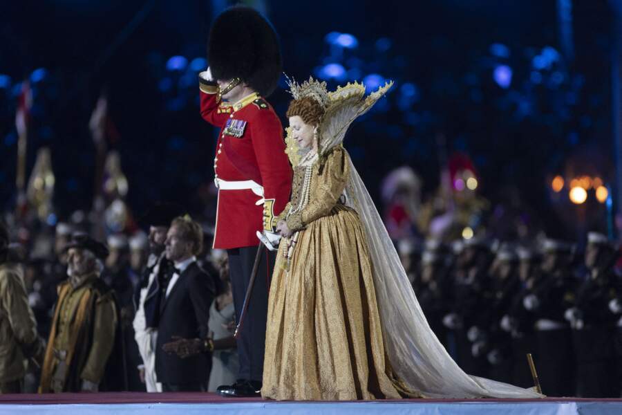 Spectacle du jubilé d'Elizabeth II, "The Queen's platinum jubilee celebration lors du Windsor Horse Show à Windsor, Royaume-Uni, le dimanche 15 mai 2022.