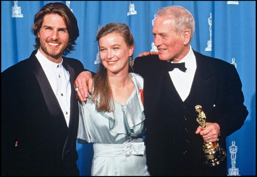 Tom Cruise, Paul Newman et sa fille Nell lors de la soirée des oscars en 1994