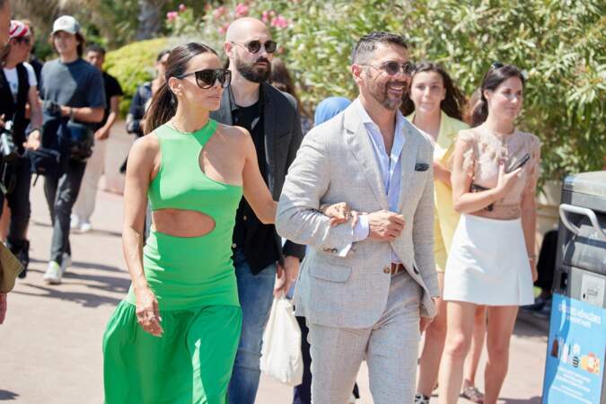 Eva Longoria et son mari José Bastón étaient présents sur la Croisette, lors du 75ème Festival International du Film de Cannes, le 19 mai 2022. 