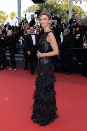 Pour compléter cette robe hautement féminine, Sylvie Tellier a misé sur des bijoux Messika, lors du 75ème Festival International du Film de Cannes, le 20 mai 2022.