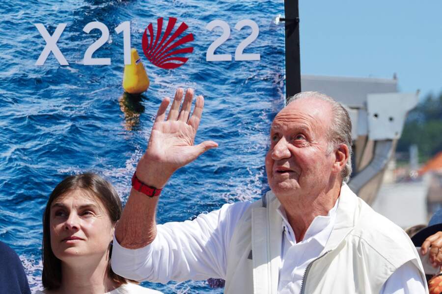 L'ancien souverain espagnol Juan Carlos a assisté à une régate à Sanxenxo, le 20 mai 2022.