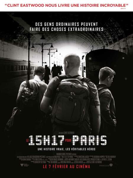Affiche du film "Le 15h17 pour Paris" avec Patrick Braoudé dans la peau de François Hollande.